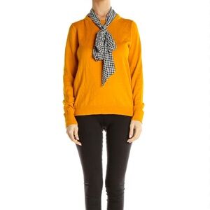 J. Crew reimagined sweater with tie neck sweater size M